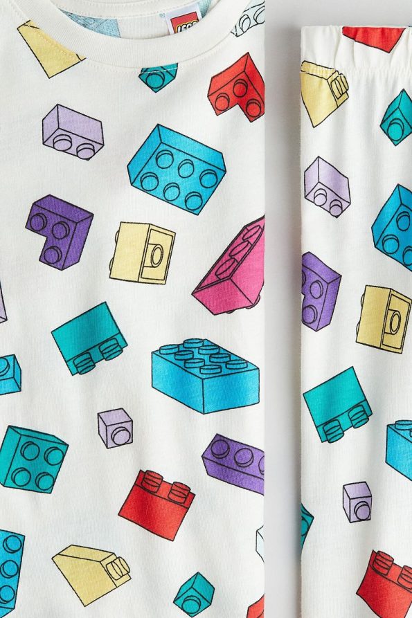 H&M Cotton Printed Jersey Pajama Set