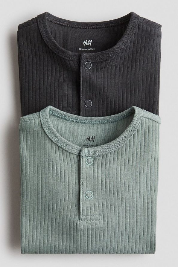 H&M 2-Pack Ribbed Jersey Tops