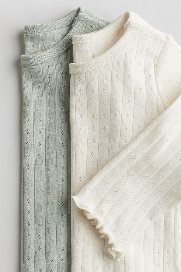 H&M 2-Pack Ribbed Jersey Tops