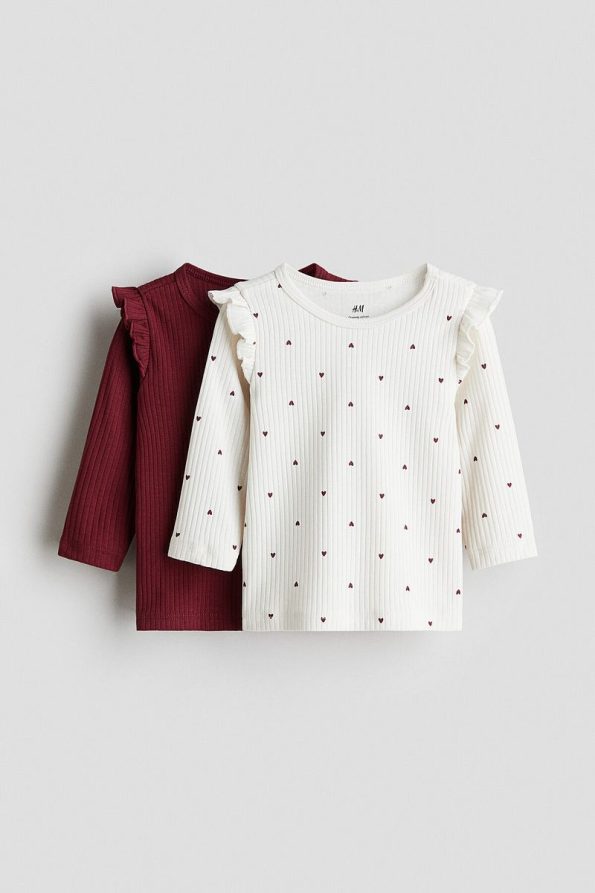 H&M 2-Pack Ribbed Jersey Tops