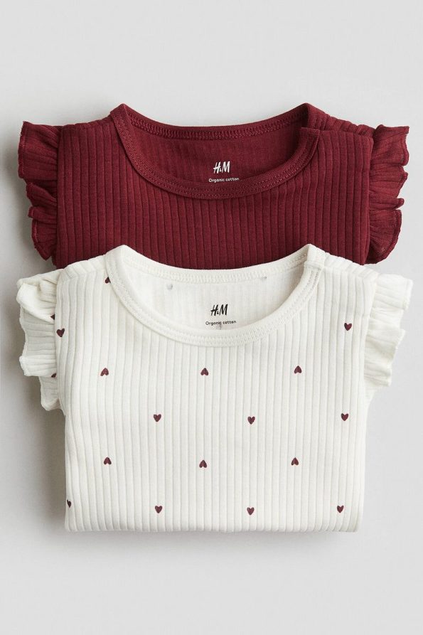 H&M 2-Pack Ribbed Jersey Tops