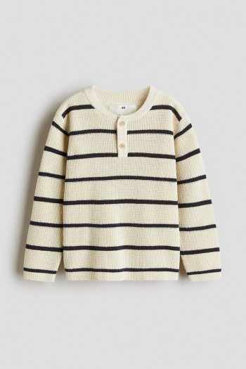 H&M Honeycomb Knit Crew Neck Sweater