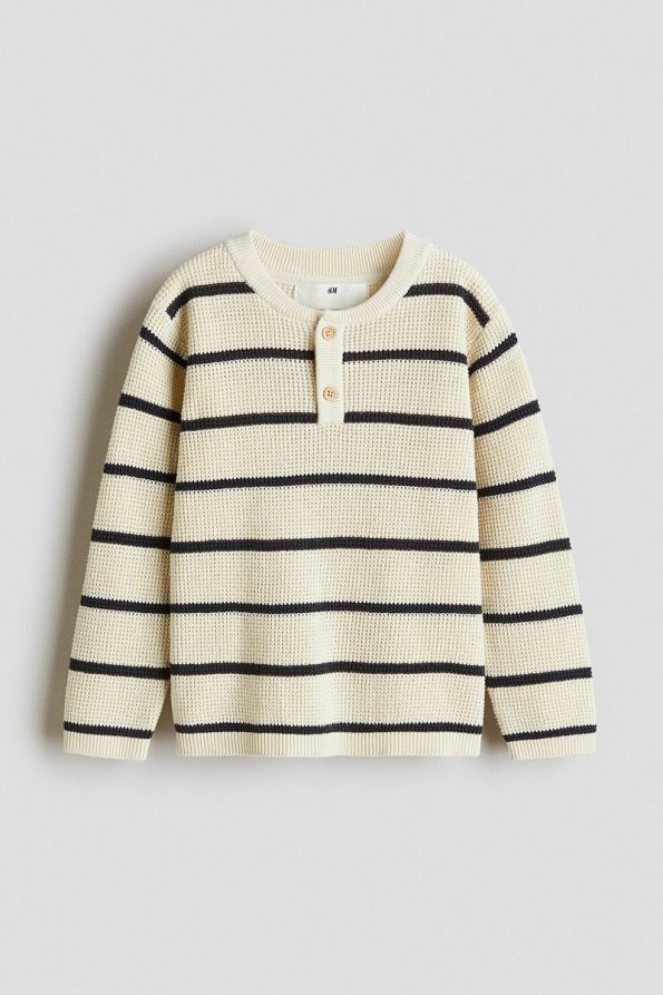 H&M Honeycomb Knit Crew Neck Sweater