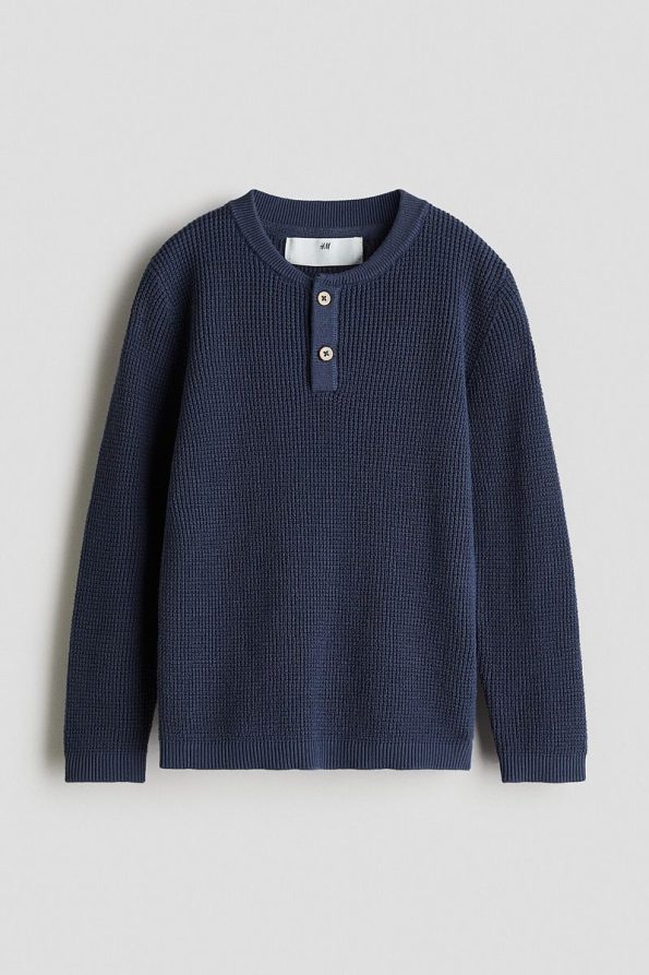 H&M Honeycomb Knit Crew Neck Sweater