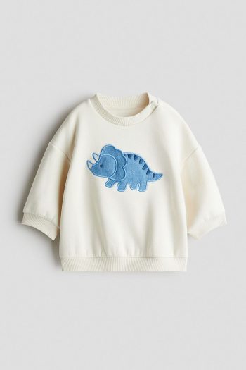 H&M Patterned Fleece-Lined Sweatshirt