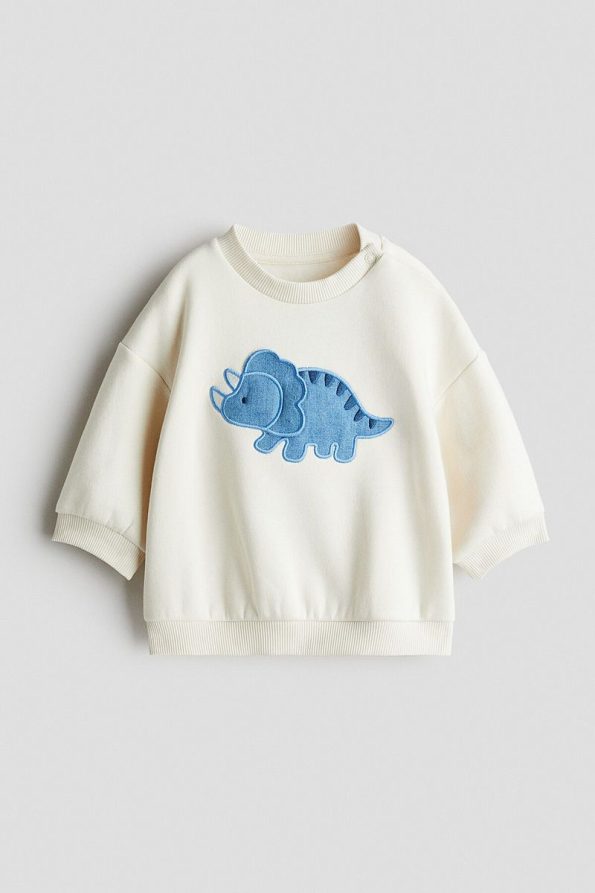 H&M Patterned Fleece-Lined Sweatshirt