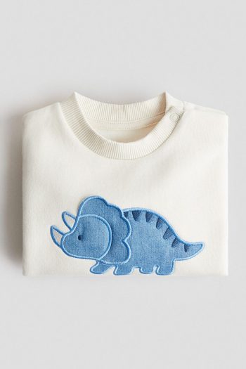 H&M Patterned Fleece-Lined Sweatshirt