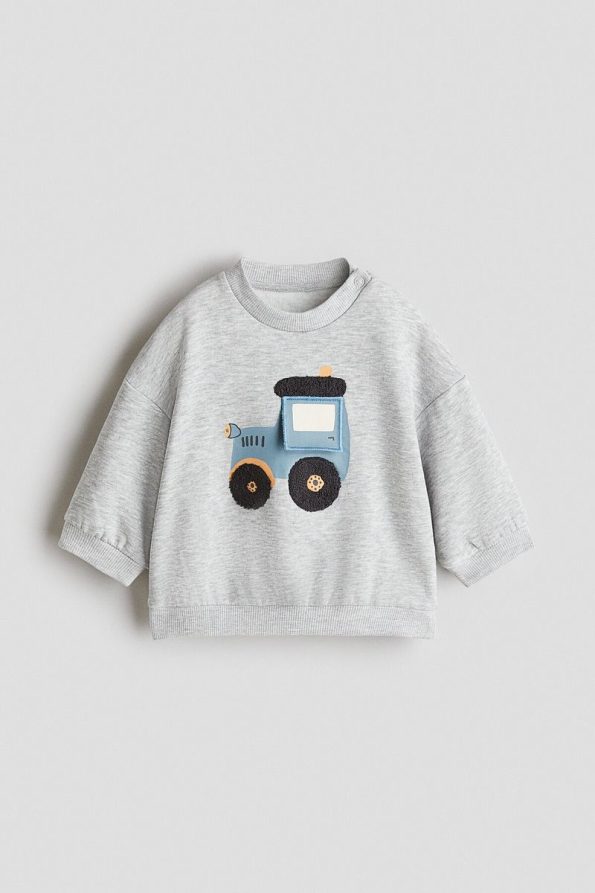 H&M Patterned Fleece-Lined Sweatshirt