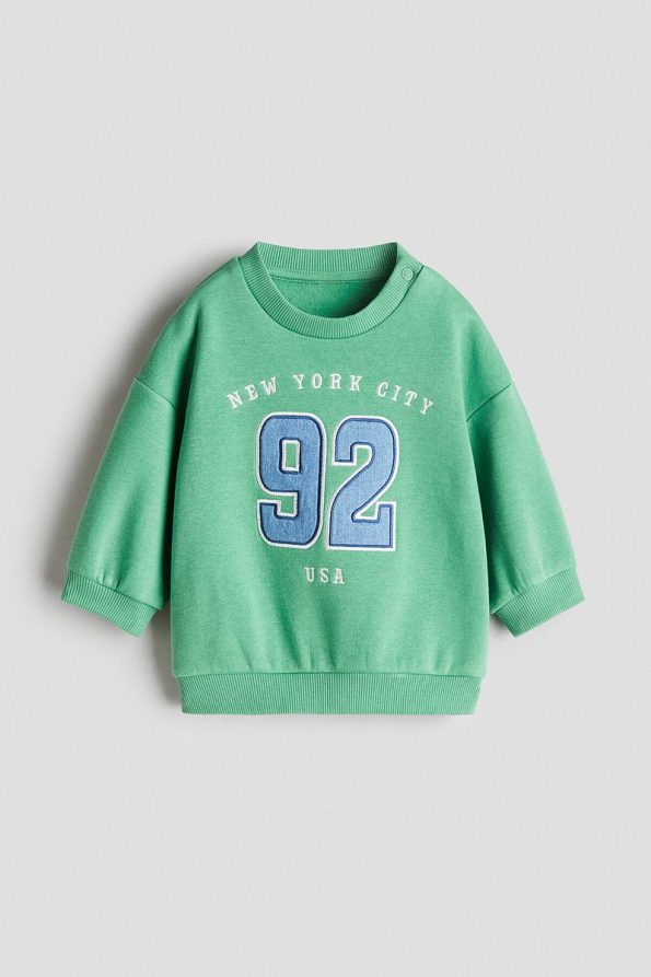 H&M Patterned Fleece-Lined Sweatshirt