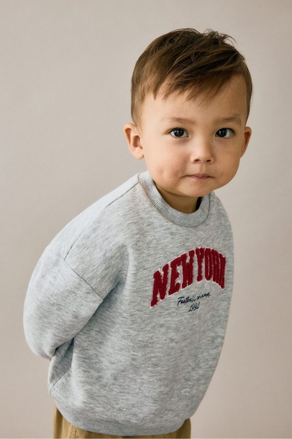 H&M Patterned Fleece-Lined Sweatshirt