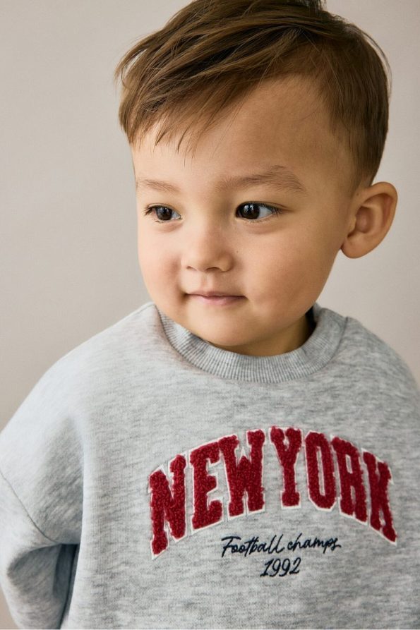 H&M Patterned Fleece-Lined Sweatshirt