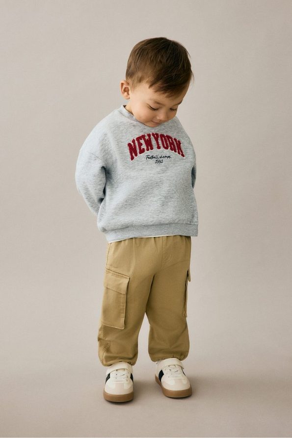 H&M Patterned Fleece-Lined Sweatshirt