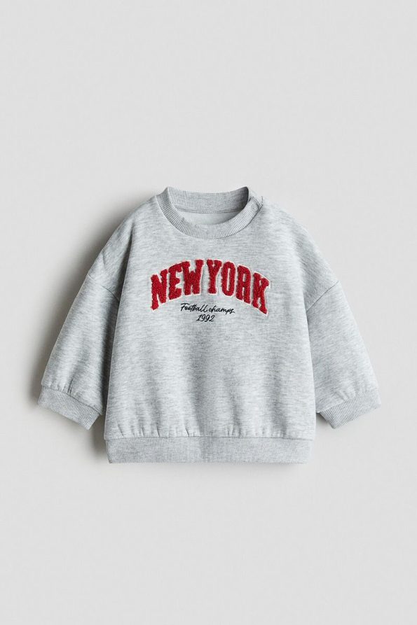 H&M Patterned Fleece-Lined Sweatshirt