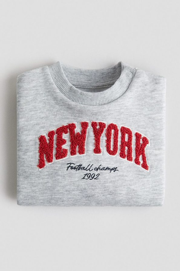 H&M Patterned Fleece-Lined Sweatshirt