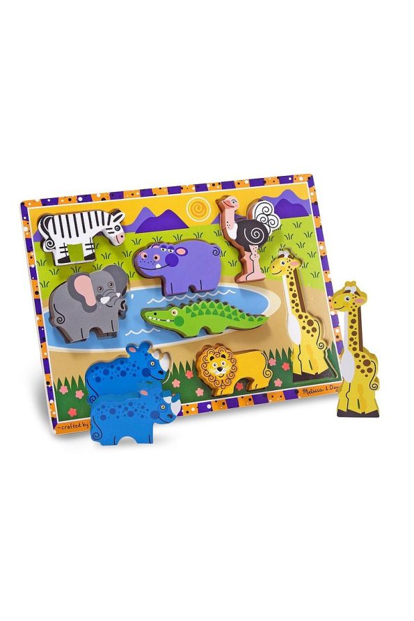 Melissa and Doug Wooden Chunky Puzzle - Safari