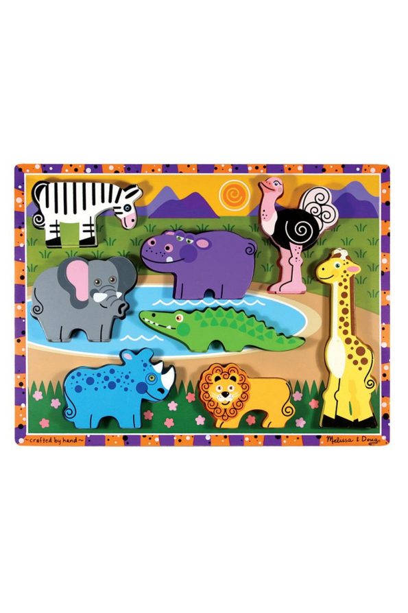 Melissa and Doug Wooden Chunky Puzzle - Safari