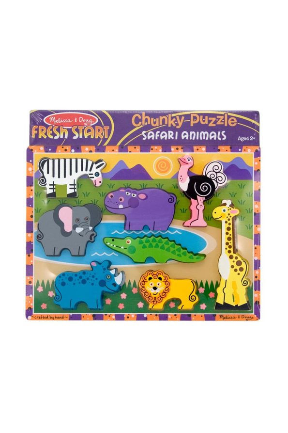 Melissa and Doug Wooden Chunky Puzzle - Safari