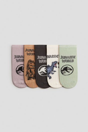 H&M Set of 5 Colorful Patterned Socks