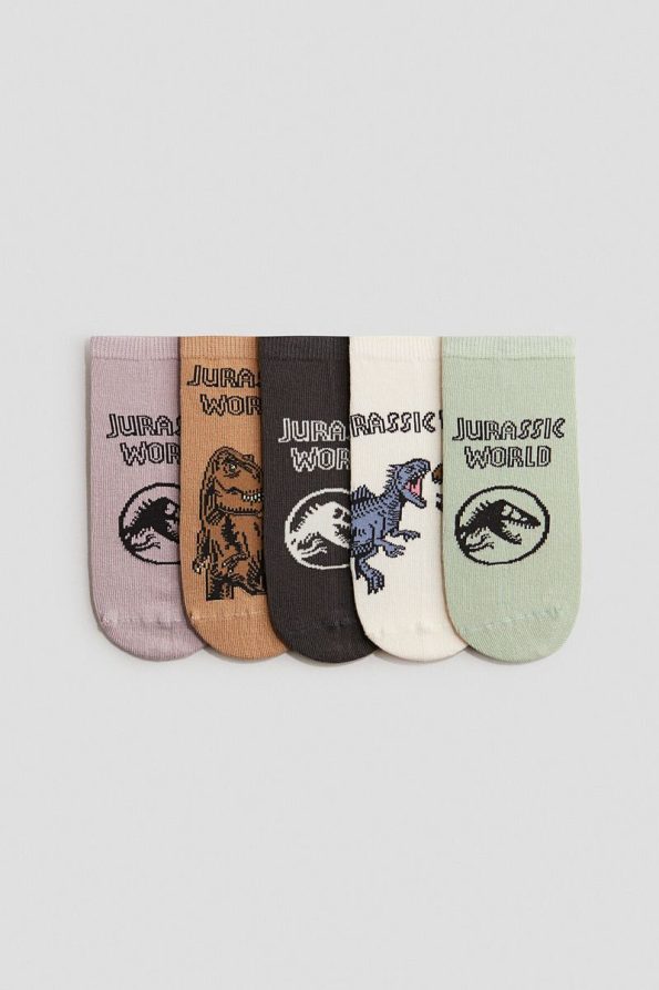 H&M Set of 5 Colorful Patterned Socks