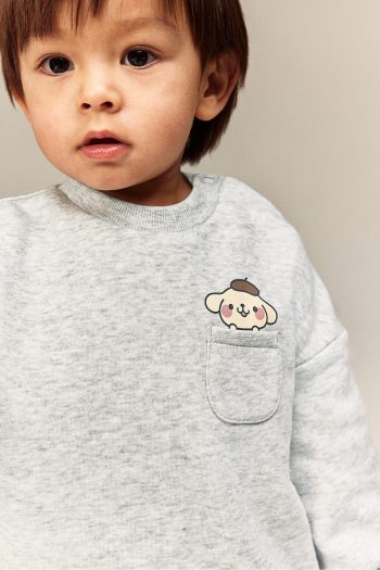 H&M Patterned Detail Sweatshirt