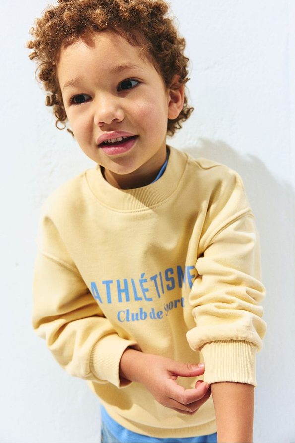 H&M Printed Crew Neck Sweatshirt