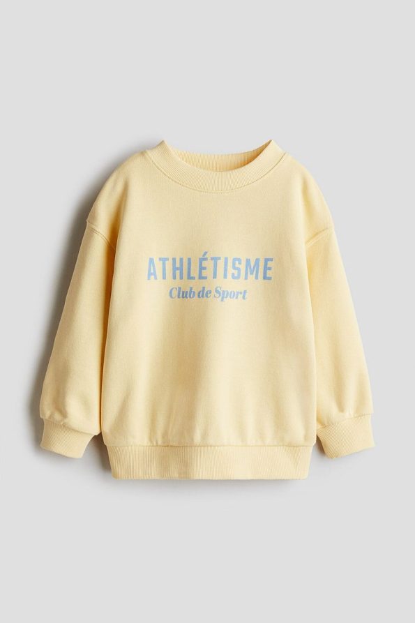 H&M Printed Crew Neck Sweatshirt