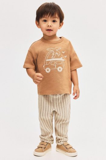 H&M Linen Blend Jogger Pants