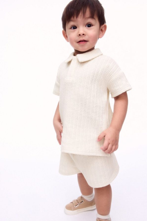 H&M Two-Piece Polo T-Shirt and Shorts Set