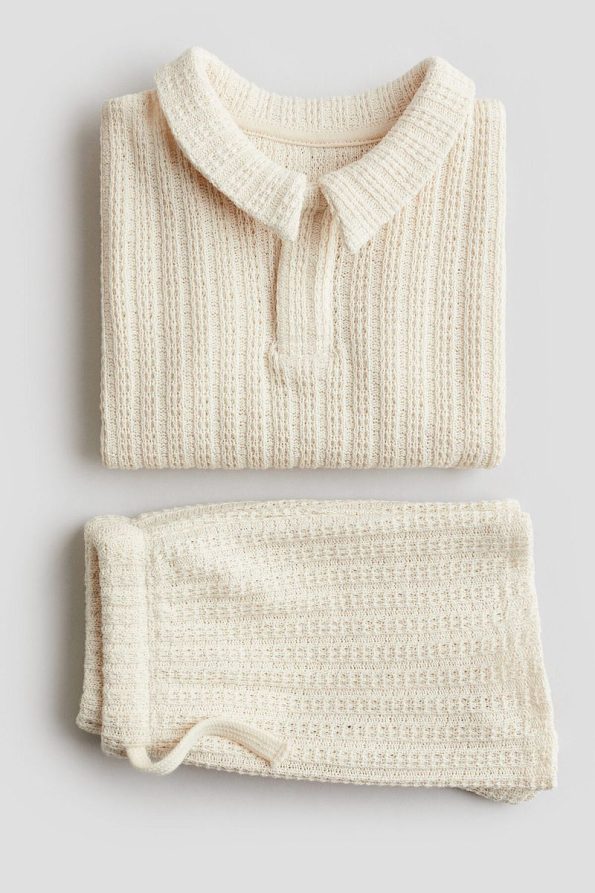 H&M Two-Piece Polo T-Shirt and Shorts Set