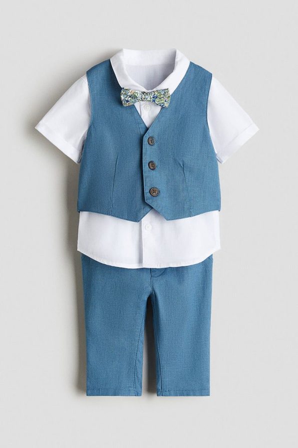 H&M 4-Piece Stylish Linen Blend Set