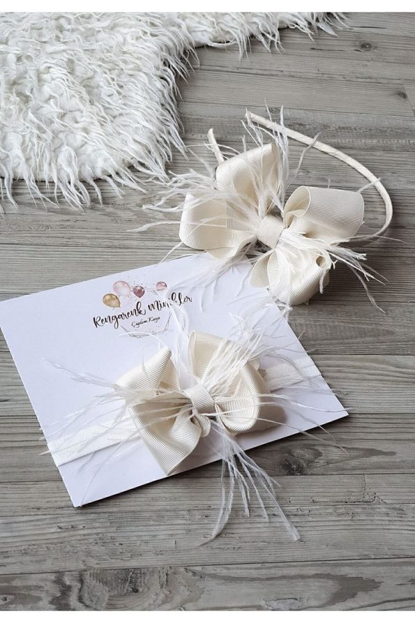 Colorful Baby and Mom Crown Set with Feathers and Bows