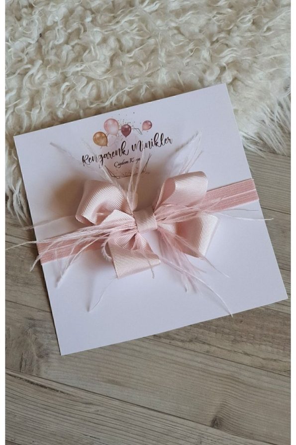 Colorful Little Ones Powder Pink Feather Bow Nursing Set