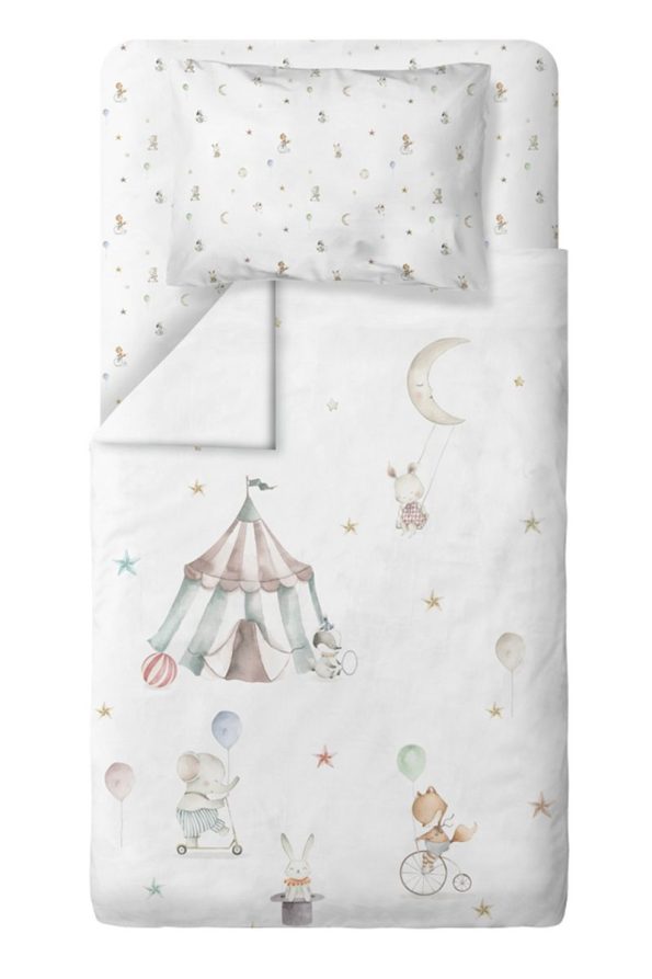 Casadora Baby Circus 100% Cotton Satin Single Bed Children's Bedding Set