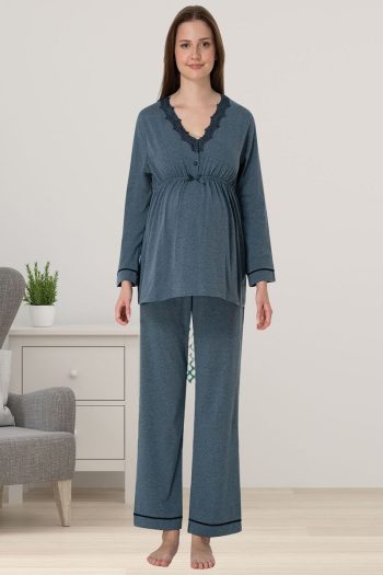 ByLohusa Effortt Anthracite Maternity Pajama Set