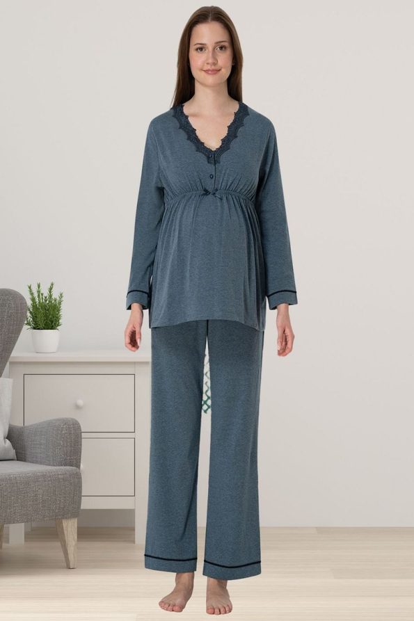 ByLohusa Effortt Anthracite Maternity Pajama Set