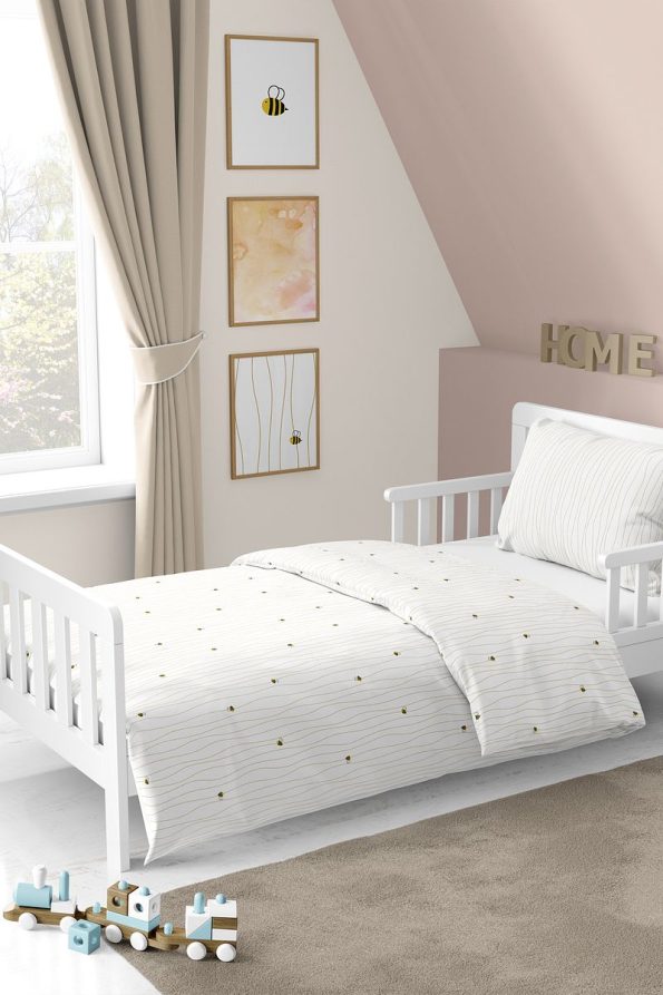 Casadora Baby Happy Bee 100% Cotton Satin Twin Kids Bedding Set