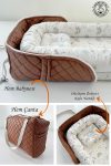 Jaju Baby Nest Premium Coffee Leather Baby Bag