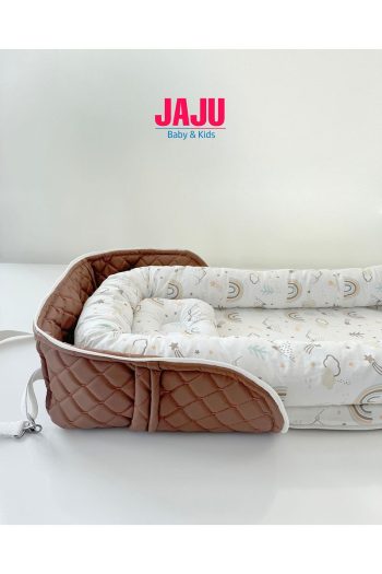 Jaju Baby Nest Premium Coffee Leather Baby Bag