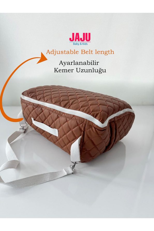 Jaju Baby Nest Premium Coffee Leather Baby Bag