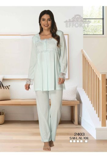 Maison Mila Effortt Women's Lace Detailed Maternity Pajama Set