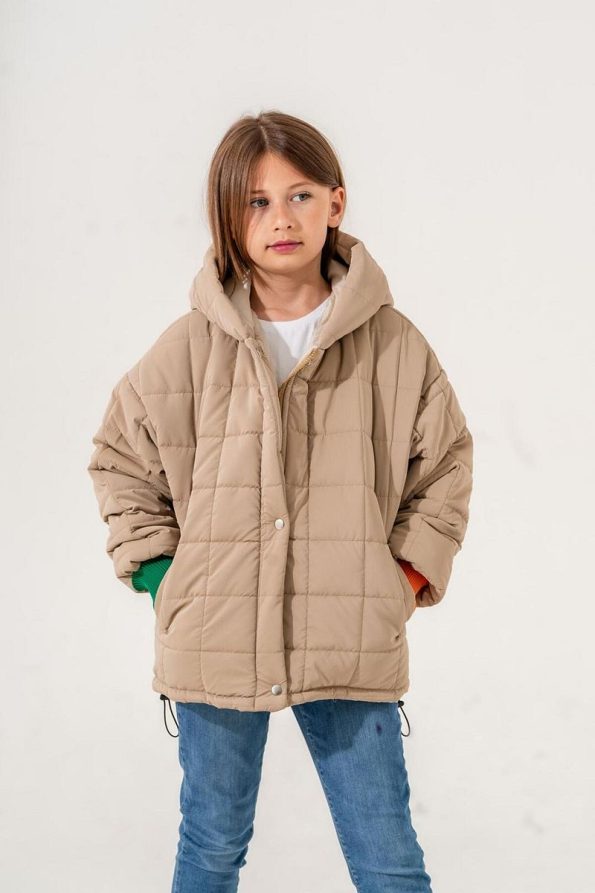 Giyicem Girls' Hooded Quilted Jacket