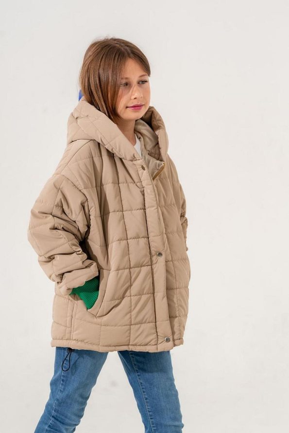 Giyicem Girls' Hooded Quilted Jacket
