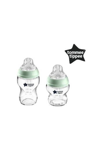 Tommee Tippee Glass Bottle Set - Closer To Nature Transparent Green