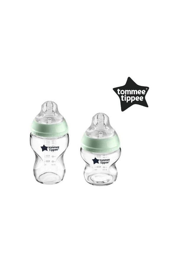 Tommee Tippee Glass Bottle Set - Closer To Nature Transparent Green