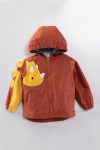 Dinosaur Print Hooded Rain Jacket for Kids