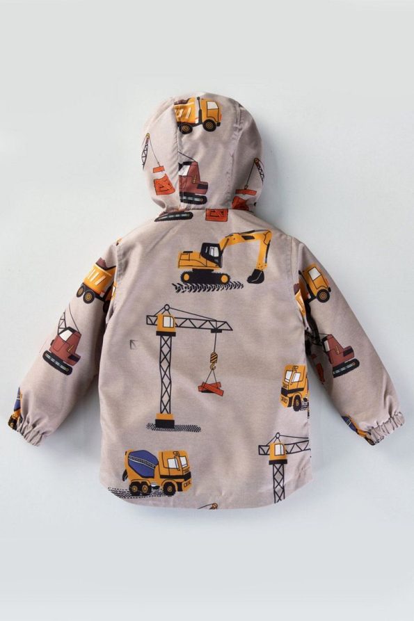Kids' Hooded Waterproof Rain Jacket with Pockets