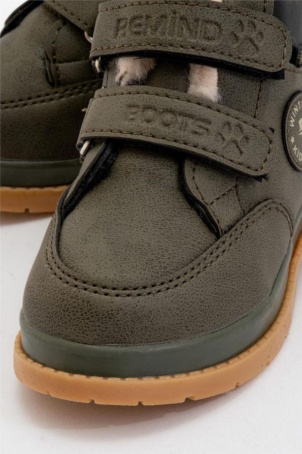 Liger Winter Baby Boots with Fur Lining (Size 22-25) Olive Green