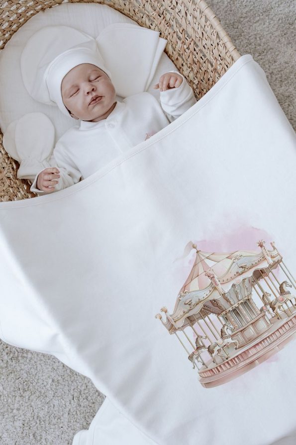 Tuğba Swan Organic 11-Piece Hospital Outfit - Royal Series - Pink Carousel