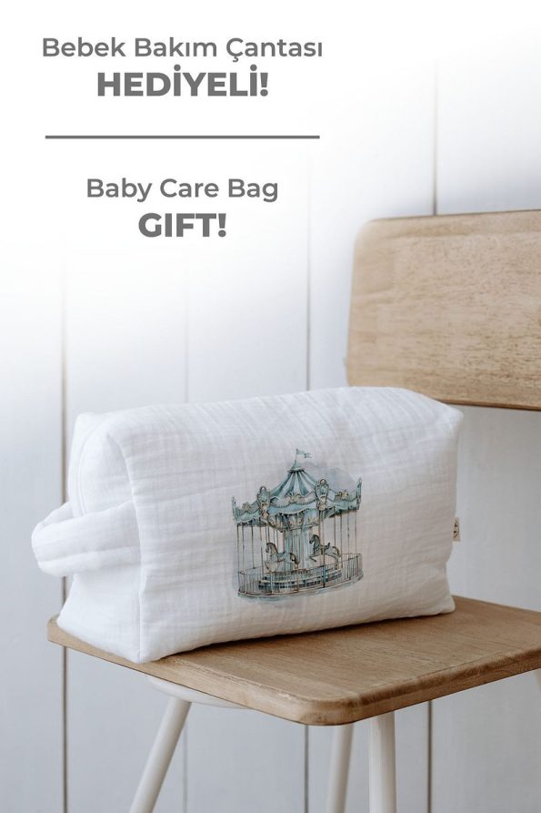 Tuğba Swan Organic 11-Piece Hospital Set - Royal Series - Blue Carousel