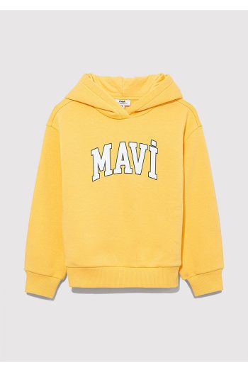 Yellow Hoodie with Mavi Logo Print